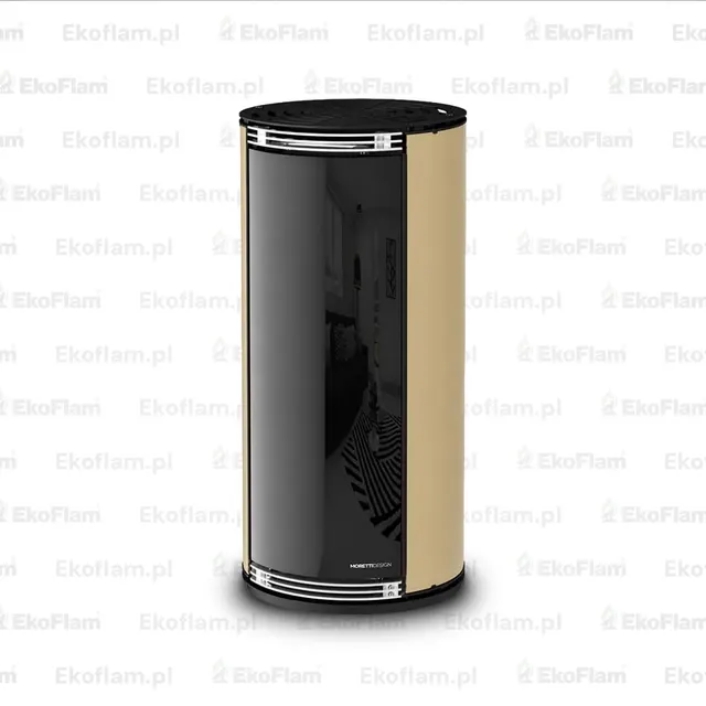 Kominek na pellet Moretti Design Globe Glass Relax 9 szkło beżowe