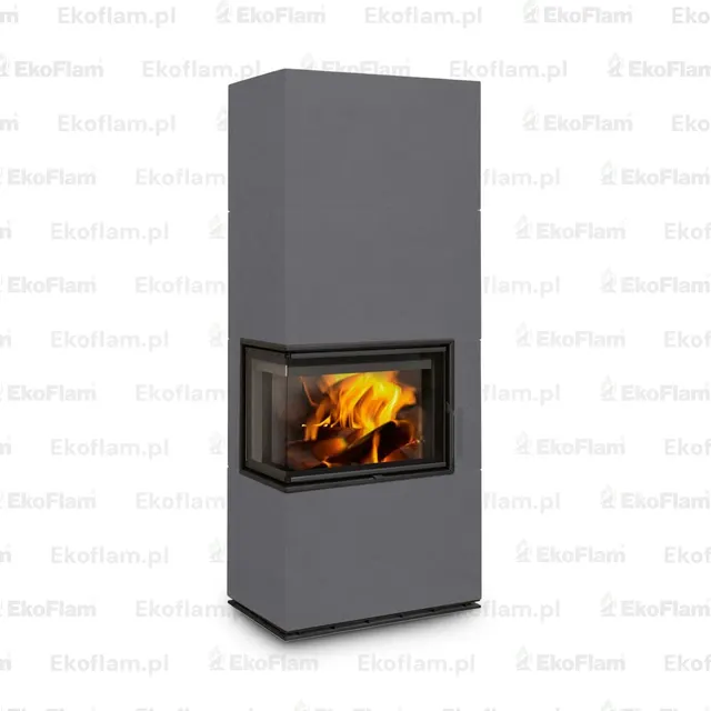 Kominek na drewno Romotop Solid L Top ceramika  56506 platynowy