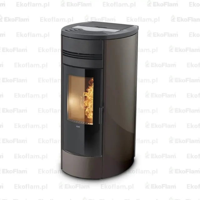 Kominek na pellet Klover Style 180 stal brązowa