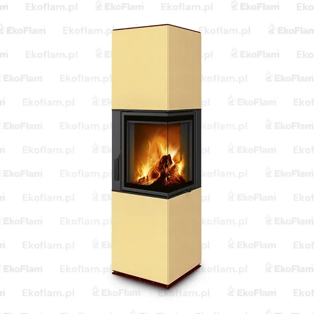 Kominek na drewno Romotop Harmony R HA ceramika  63100 orzechowy