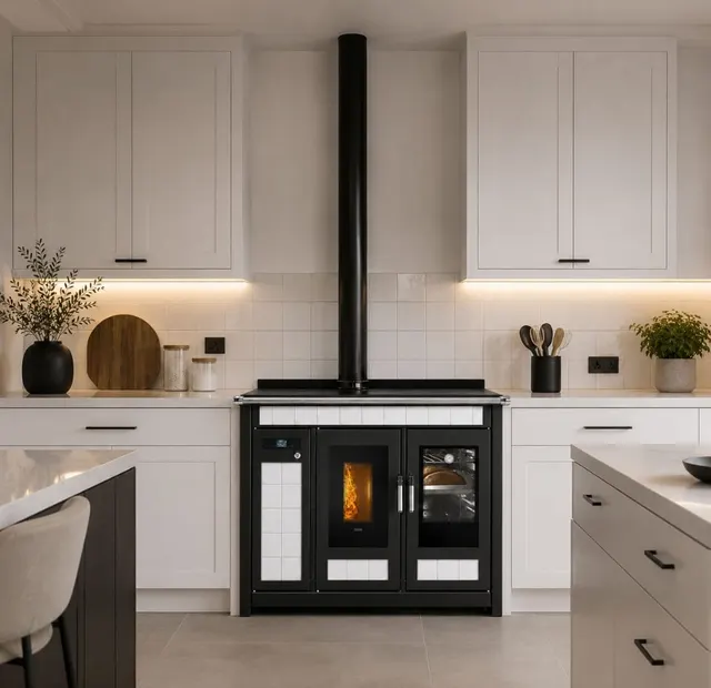 Pellet cooker Klover Smart 120 Plus Maiolica avorio
