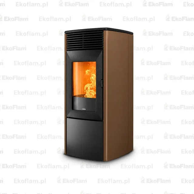 Kominek na pellet Nobis A9/10 Zenith V stal brązowa