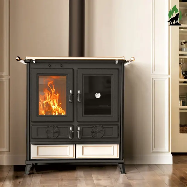 Wood-burning cooker Thermorossi Violetta Maiolica beige