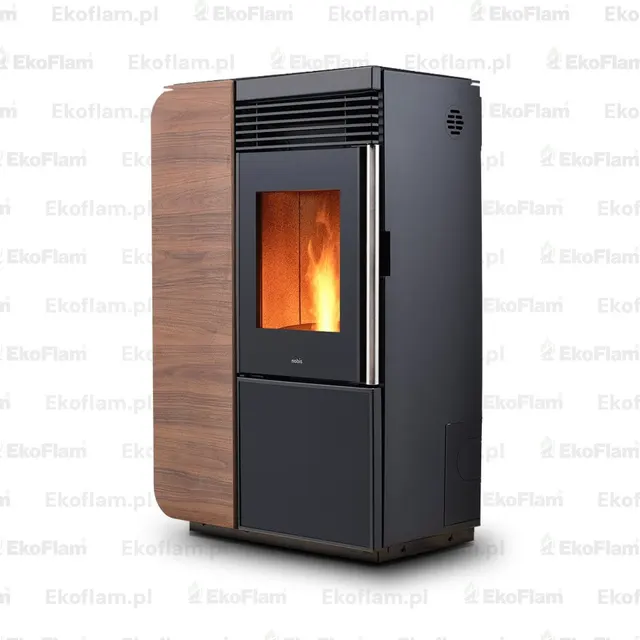 Kominek na pellet Nobis A10 Light Style C drzewno orzech
