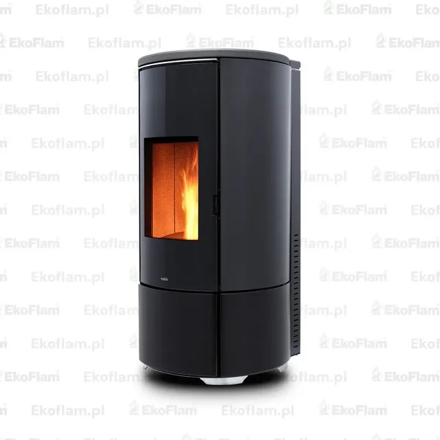Kominek na pellet Nobis H10/12 Shape ceramika czarna