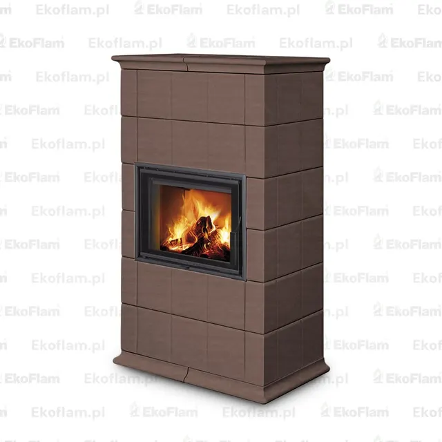 Kominek na drewno Romotop Baracca 10 ceramika  60400 orzech wloski
