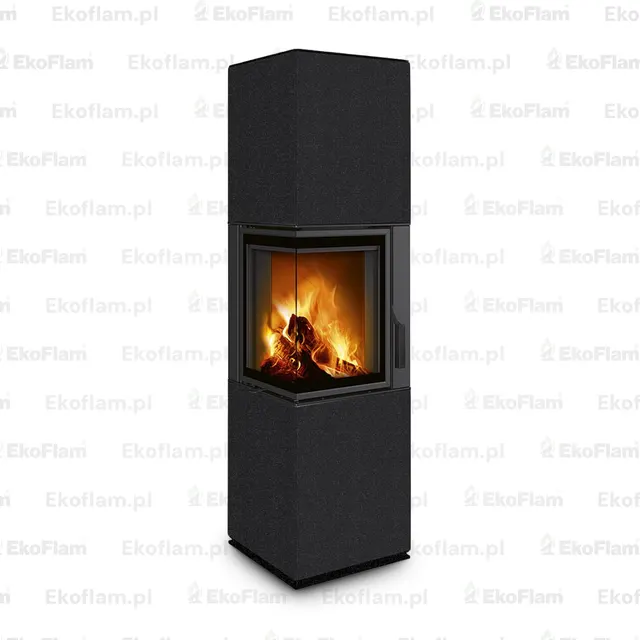 Kominek na drewno Romotop Harmony L HA ceramika  40100 nero