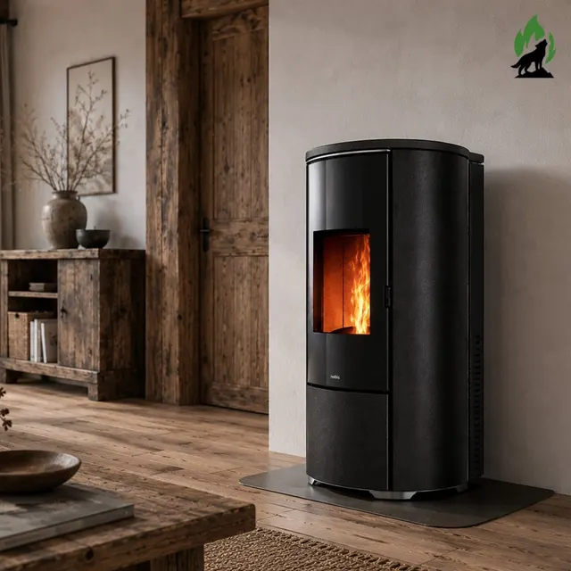 Kominek na pellet Nobis H10/12 Shape szkło carbon