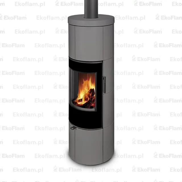 Kominek na drewno Romotop Soria H ceramika  54505 silver