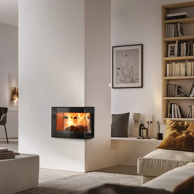 Wkład kominkowy na drewno Nobis Efrem Edge 800/55 prawy w galerii