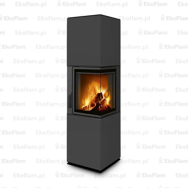 Kominek na drewno Romotop Harmony R HA ceramika  49400 czarny matowy