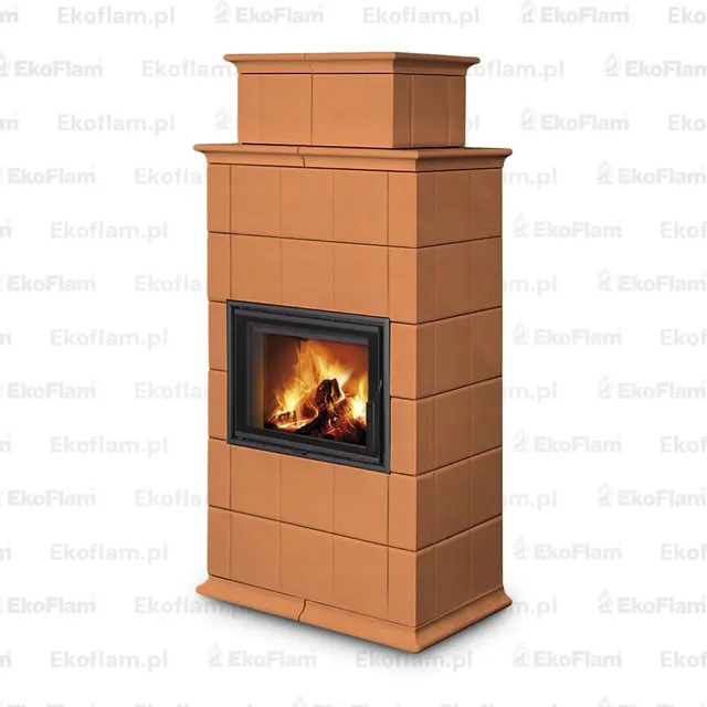 Kominek na drewno Romotop Baracca 10H ceramika  63600 terra