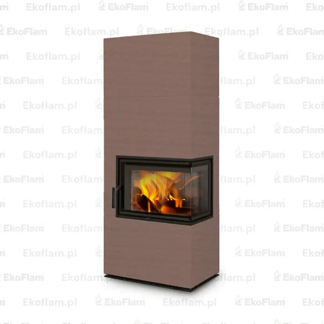 Kominek na drewno Romotop Solid R ceramika  60400 orzech wloski