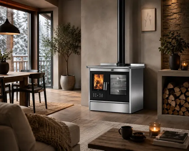 Piec kuchenny na drewno Klover Star 90 Inox