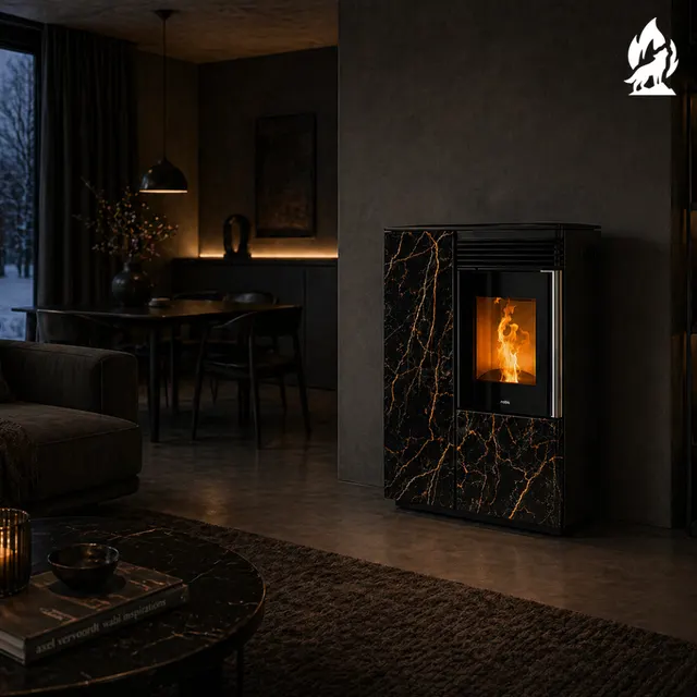 Kominek na pellet Nobis A10 Light Coax gres night