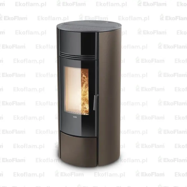 Kominek na pellet Klover Super 7 Air stal brązowa
