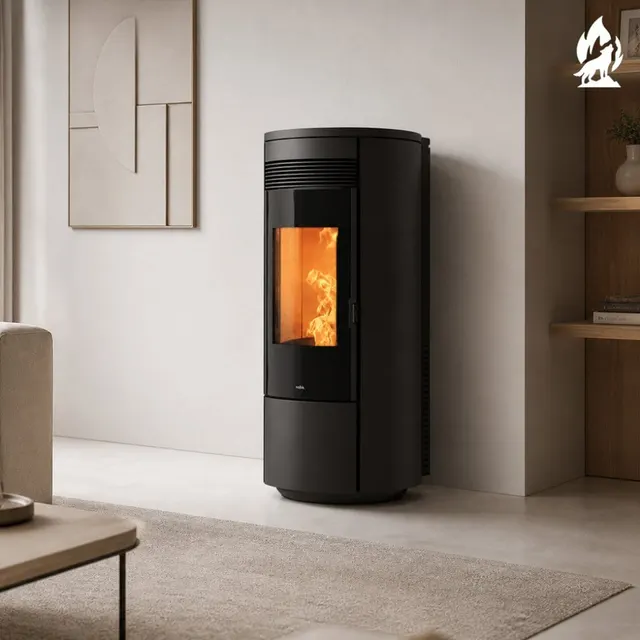 Kominek na pellet Nobis H14/17 Shape Round stal czarna