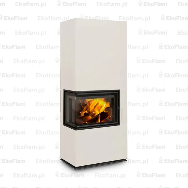 Kominek na drewno Romotop Solid L ceramika  92360 kość słoniowa matowy
