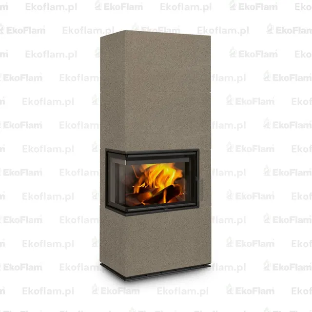 Kominek na drewno Romotop Solid L ceramika  61660 jogurtowy