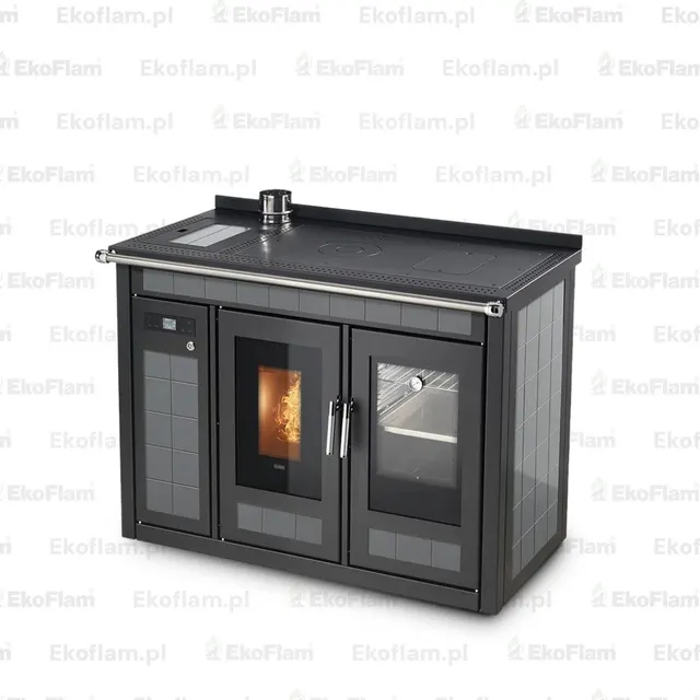 Pellet cooker Klover Smart 120 Plus Maiolica silver