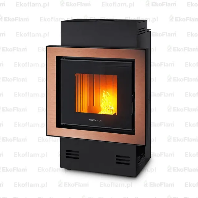 Hybrid stove Moretti Design Full Hybrid steel bronze