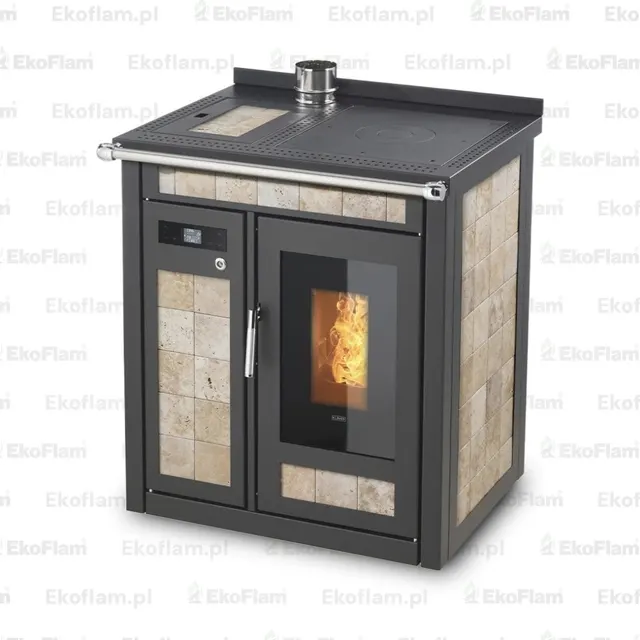 Kuchnia na pellet Klover Smart 80 Plus ceramika marmur saxum