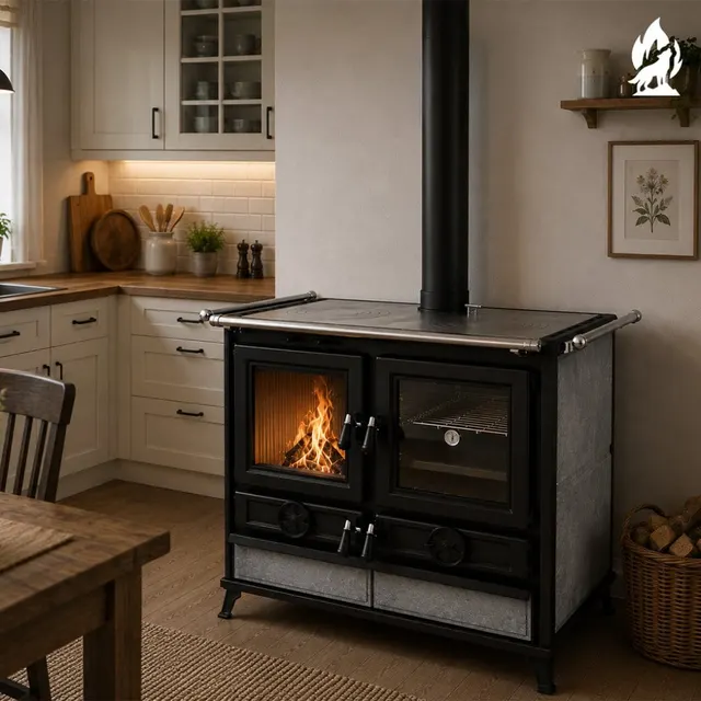 Wood-burning cooker Thermorossi Viola stone