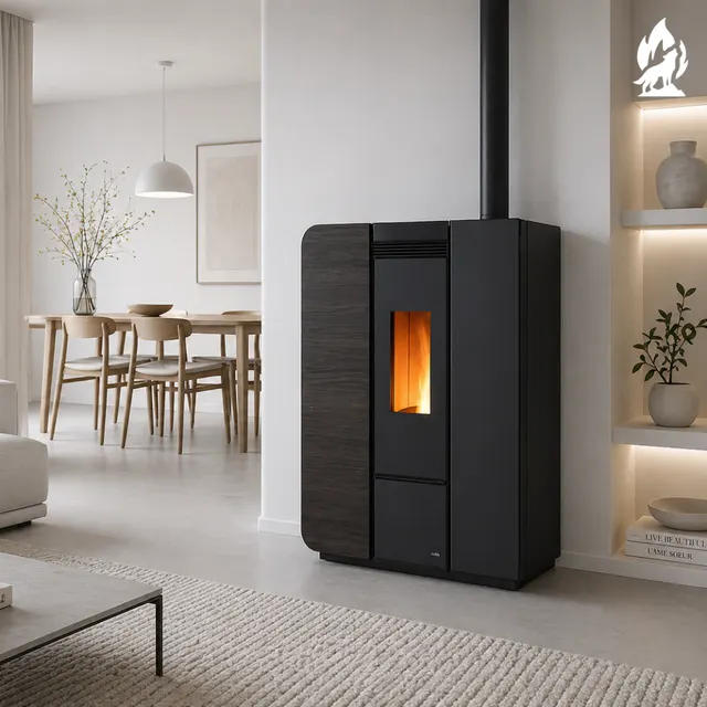 Kominek na pellet Nobis H17 Light drewno czarne