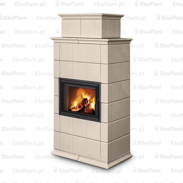 Kominek na drewno Romotop Baracca 10H ceramika  83606 melanit