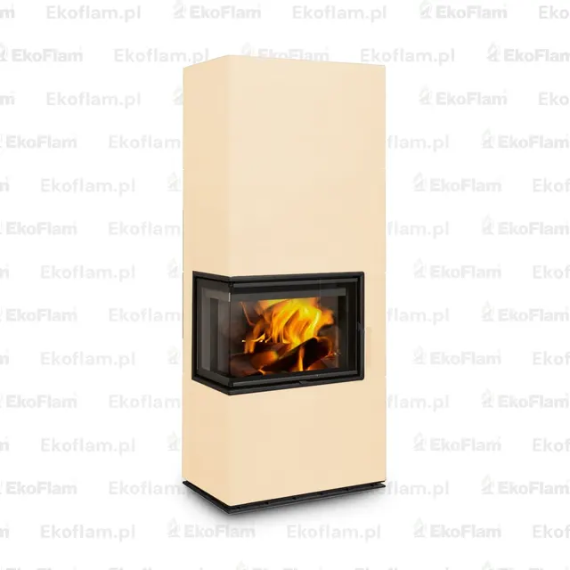 Kominek na drewno Romotop Solid L ceramika  35300 narcyzowy