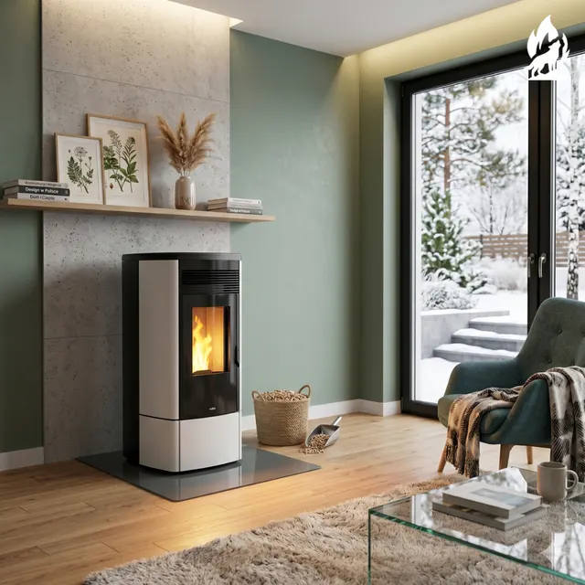 Kominek na pellet Nobis A11/13 Zenith Plus V stal biała
