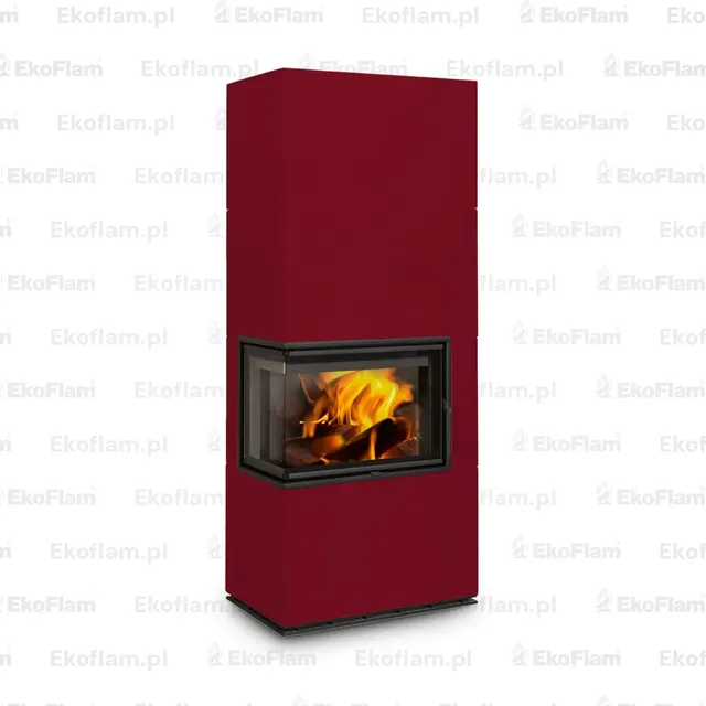 Kominek na drewno Romotop Solid L ceramika  75705 wiśniowy