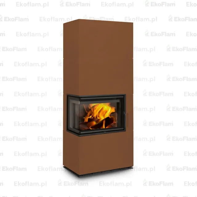 Kominek na drewno Romotop Solid L Top ceramika  69003 kasztanowy