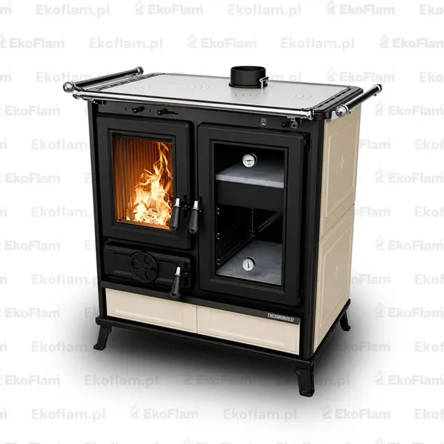 Wood-burning cooker Thermorossi Melissa Maiolica beige