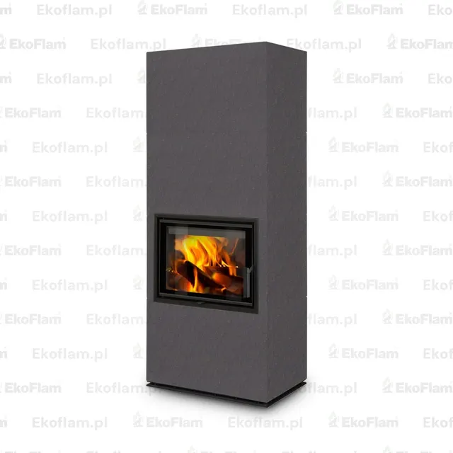 Kominek na drewno Romotop Solid F ceramika  57558 antracyt