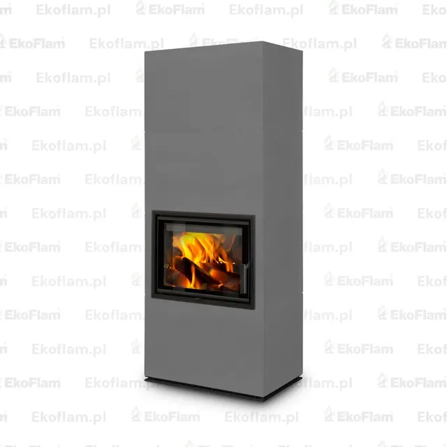 Kominek na drewno Romotop Solid F ceramika  54505 silver