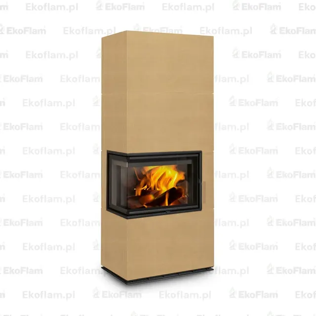 Kominek na drewno Romotop Solid L ceramika  63100 orzechowy