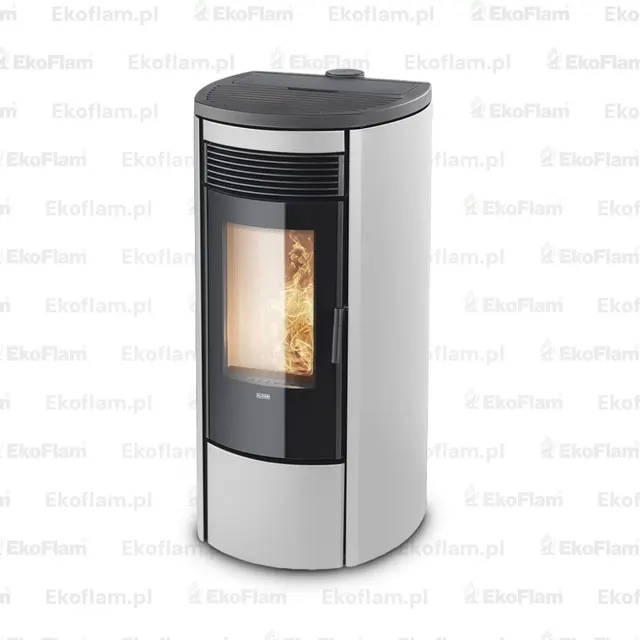 Kominek na pellet Klover Omega 120 Multi-Air stal kość słoniowa