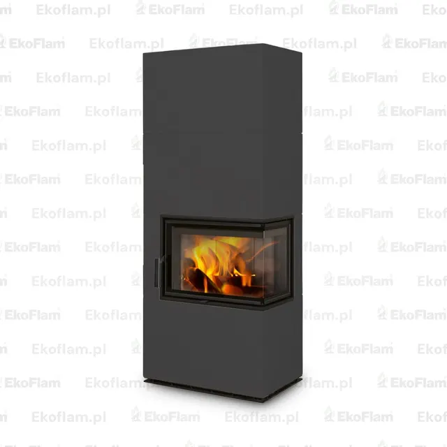 Kominek na drewno Romotop Solid R ceramika  49400 czarny matowy