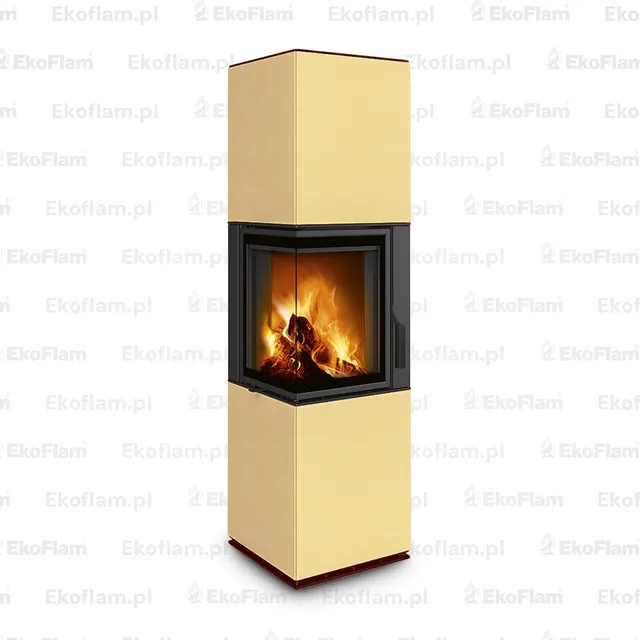 Kominek na drewno Romotop Harmony L HA ceramika  63100 orzechowy