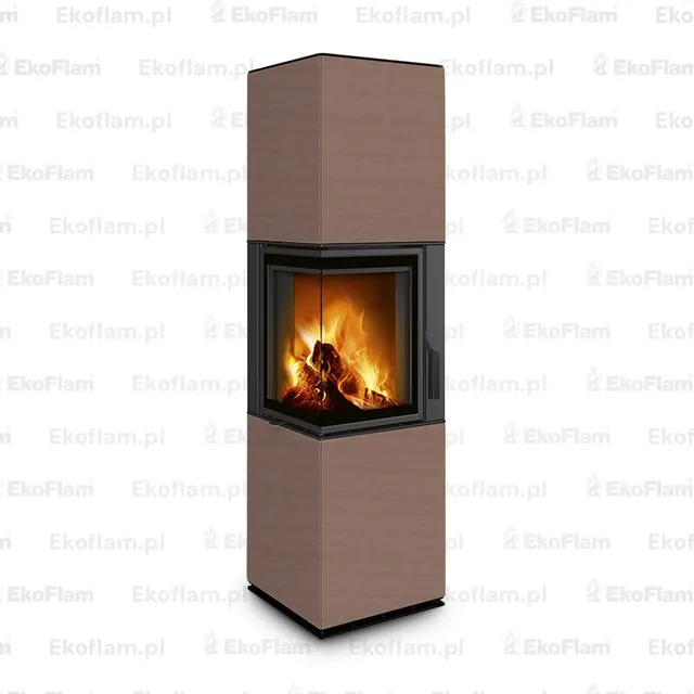 Kominek na drewno Romotop Harmony L HA ceramika  60400 orzech wloski